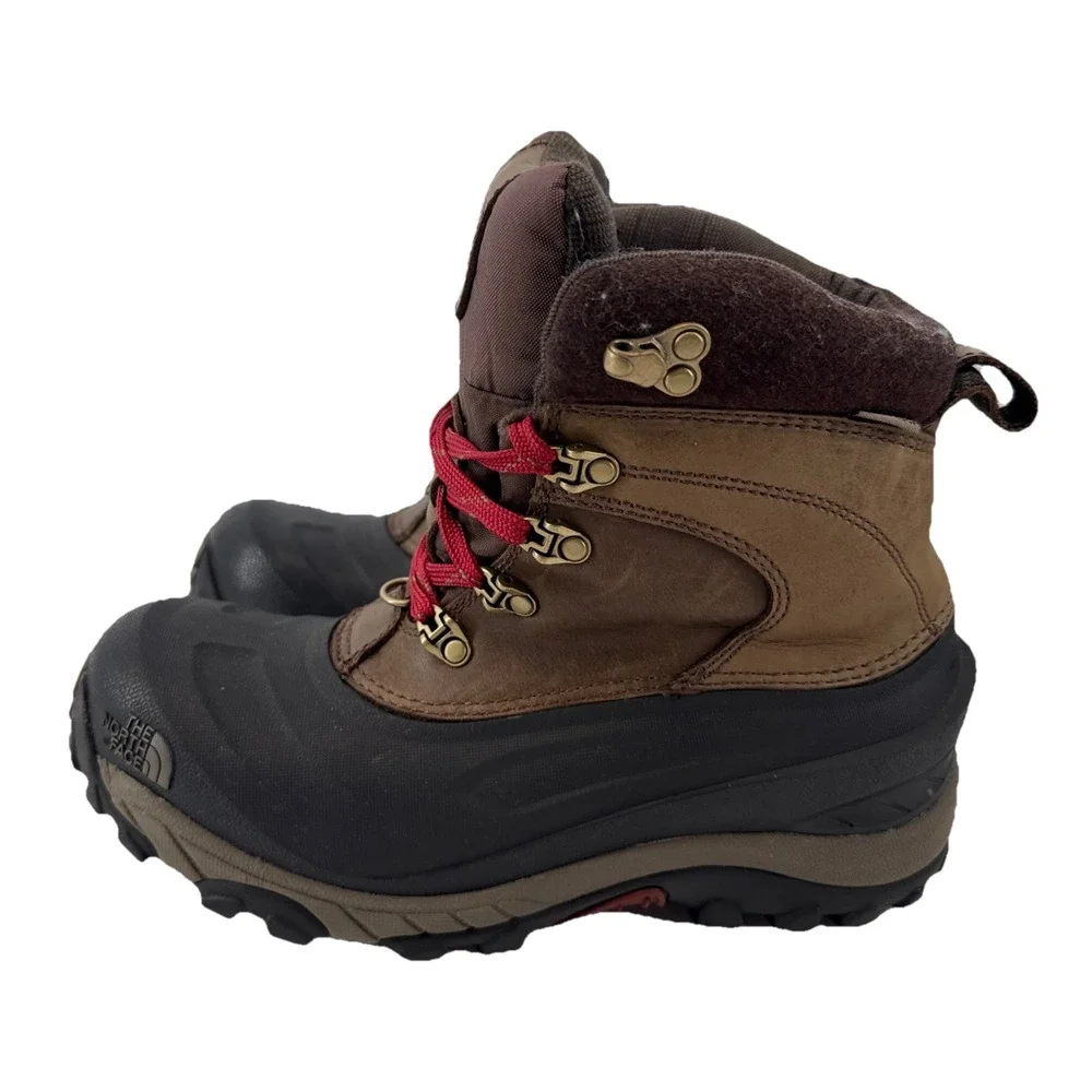 The North Face Chilkat II Luxe Boots Men 8 Brown Waterproof Insulated Winter